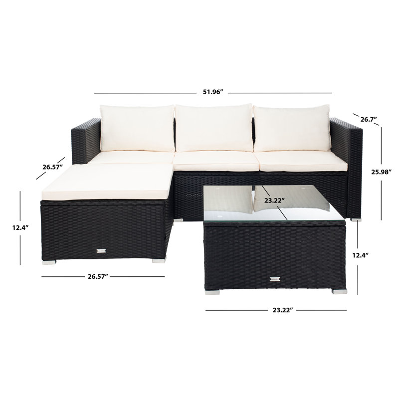 Madalina 3 Piece Rattan Sofa Seating Group With Cushions Reviews Allmodern