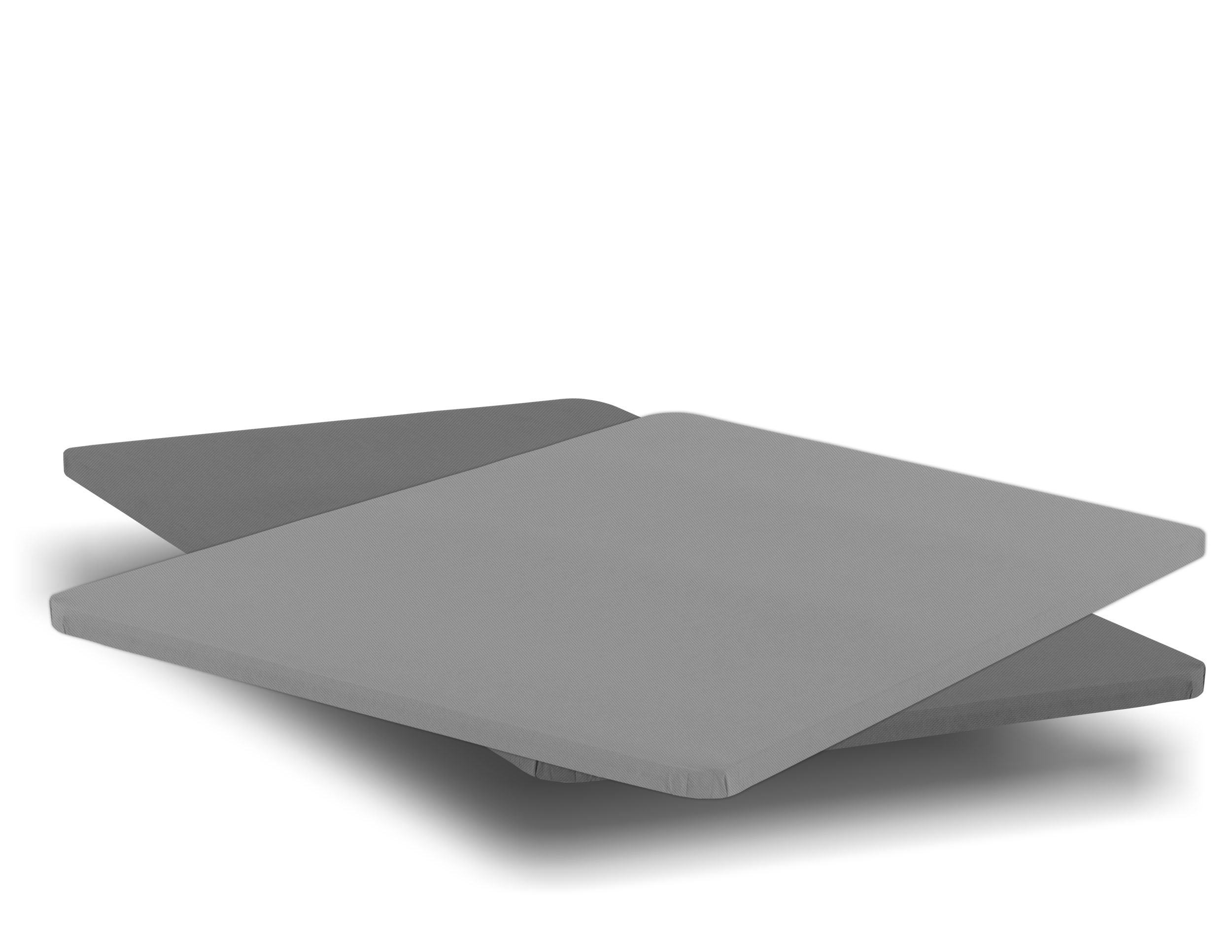 Grey Twin Continental Mattress 1.5 Fully Assembled Foundation Bunkie Board