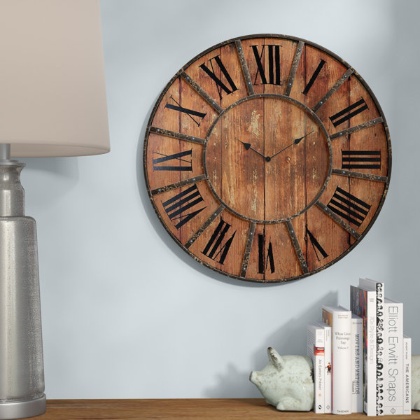 Oversized Meriwether 24 Metal Wall Clock by Laurel Foundry Modern Farmhouse