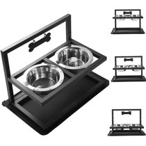 3 dish dog feeder