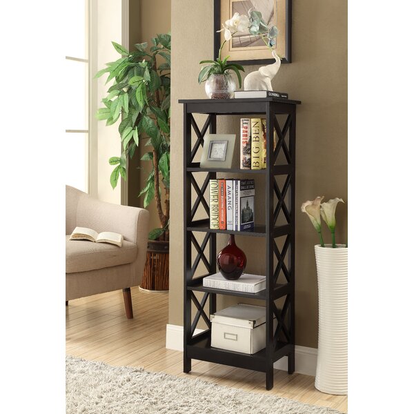 Traylor X-Sided Narrow Etagere Bookcase By Breakwater Bay