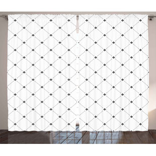 Fleur De Lis Curtains Wayfair Luis Fleur De Lis Graphic Print Text Semi Sheer Rod Pocket Curtain Panels Set Of 2