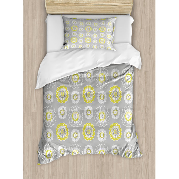 Ambesonne Backdrop With Indian Inspired Flowers Ivy Image Duvet Ambesonne Backdrop With Indian Inspired Flowers Ivy Image Duvet Cover Set Wayfair