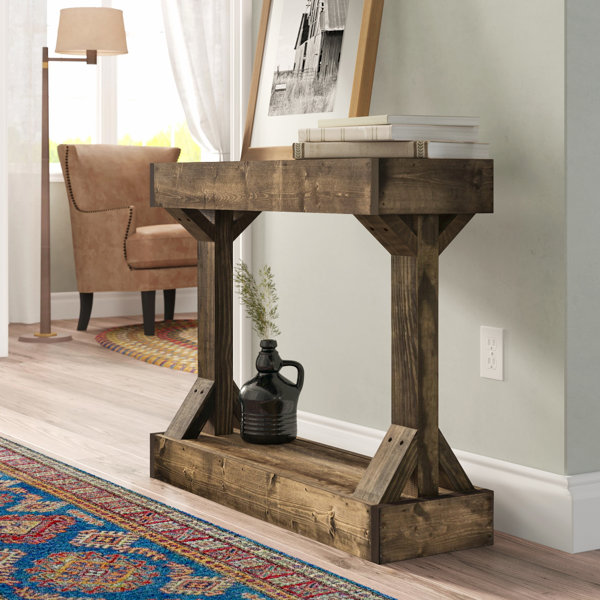 light wood console table