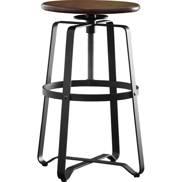 Belfield Adjustable Height Swivel Bar Stool by Laurel Foundry Modern Farmhouse