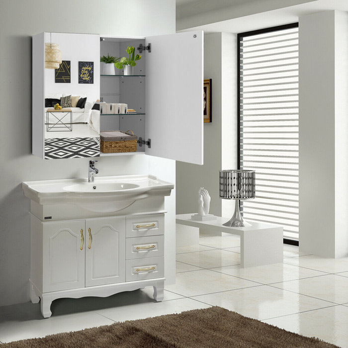 Ebern Designs Ballarat Wall Mount Mirrored Bathroom Surface Mount