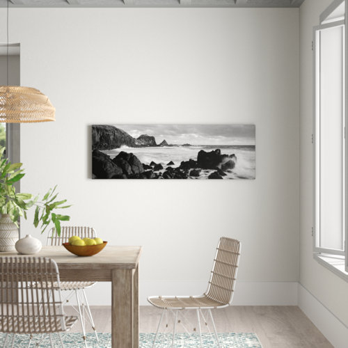 Pyramid Rocks by Andrew Brown Photographic Print Wrapped on Canvas in Black/White East Urban Home