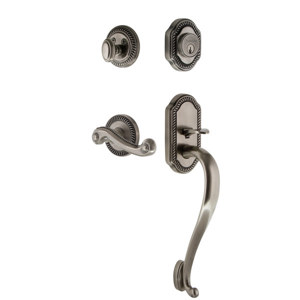 Newport Single Cylinder Handleset with Door Lever by Grandeur