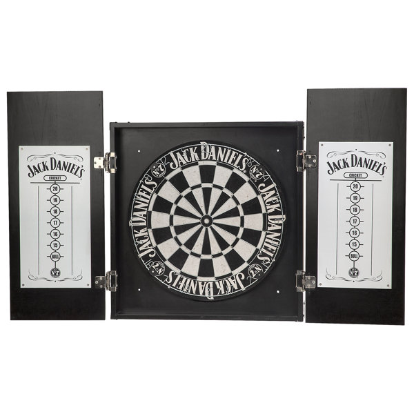 7 Piece Dartboard Cabinet Set by Jack Daniel's Lifestyle Products
