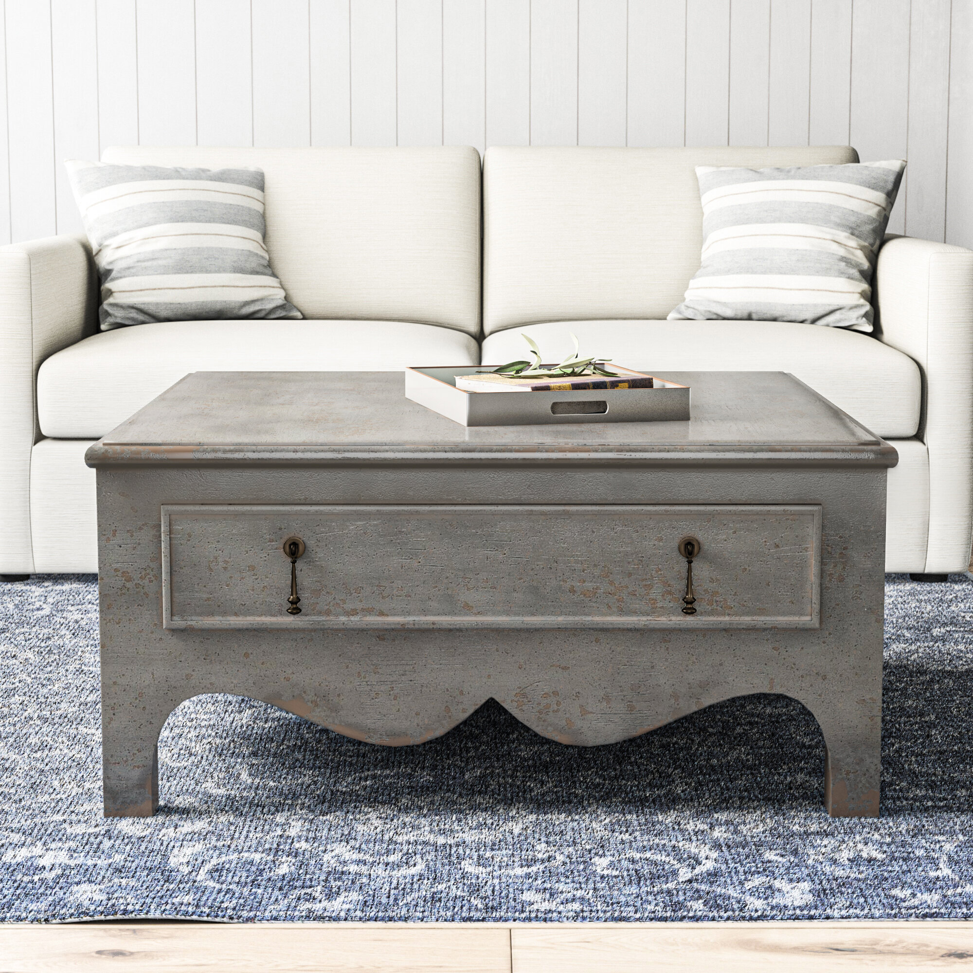 Levins Solid Wood Storage Coffee Table Reviews Birch Lane