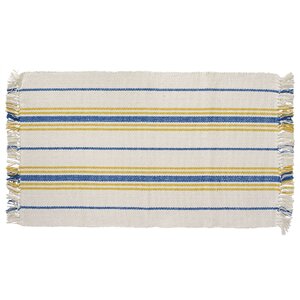 Weston Hand-Woven Blue/Yellow Area Rug