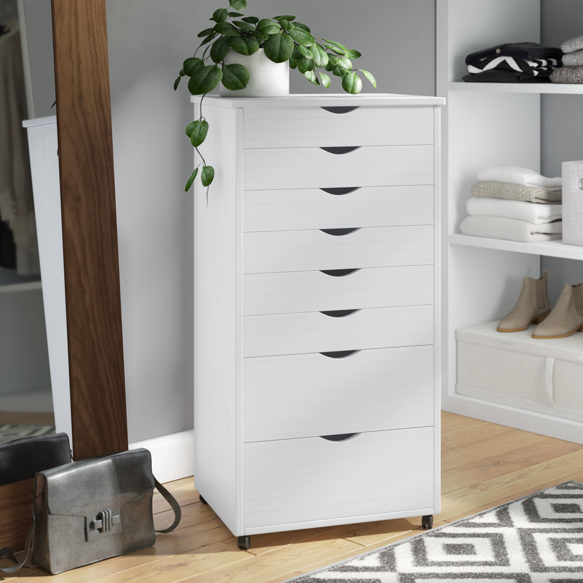Rebrilliant Castaneda 8 Drawer Rolling Storage Chest Reviews