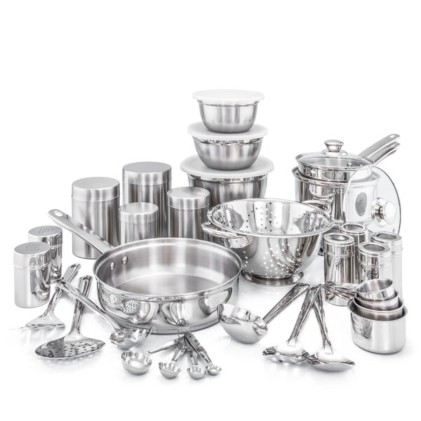 36 Piece Kitchen in a Box Stainless Steel Cookware Set by Old Dutch International