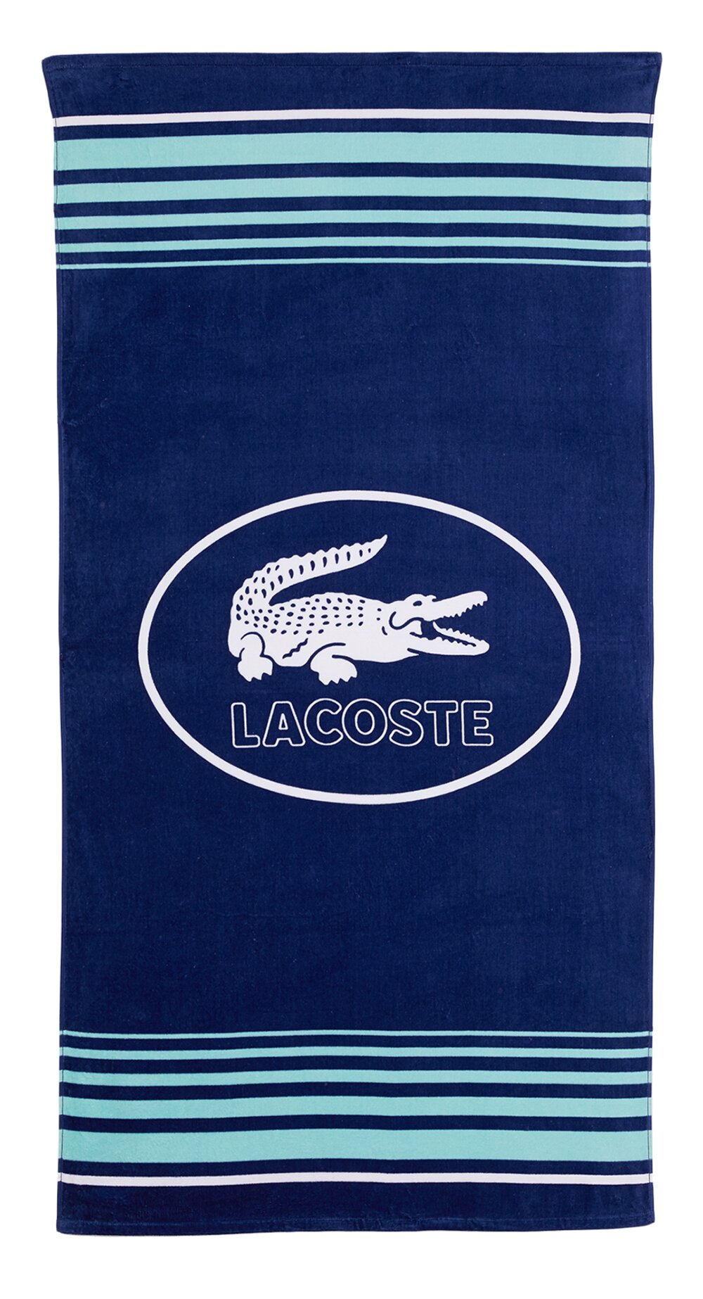 LACOSTE BEACH TOWEL WITH SMALL ALLIGATORS 36X72 INCHES 
