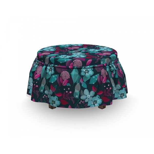 Fantasy Garden Blossoms Ottoman Slipcover (Set Of 2) By East Urban Home