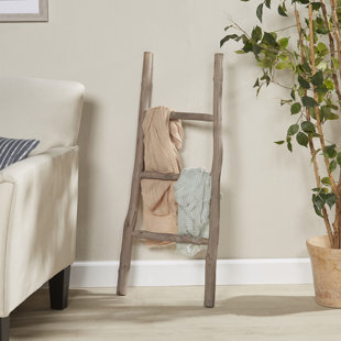 Wood White Washed 3 5 Ft Blanket Ladder Wood White Washed 3 5 Ft Blanket Ladder