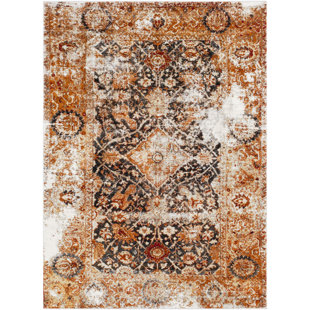 Orange Area Rugs Modern Contemporary Designs Allmodern Ridgecrest Distressed Vintage Orange Black Area Rug