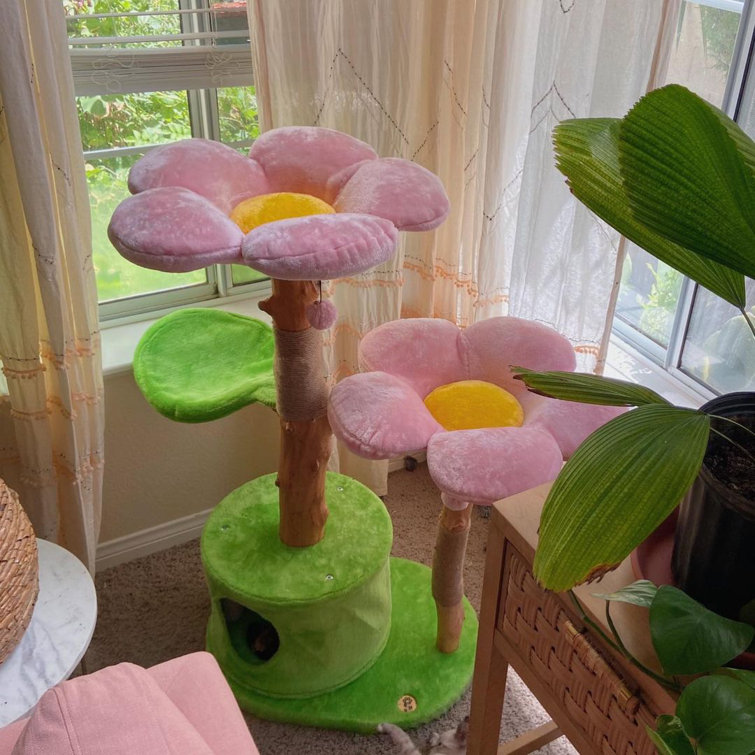 flower cat tree