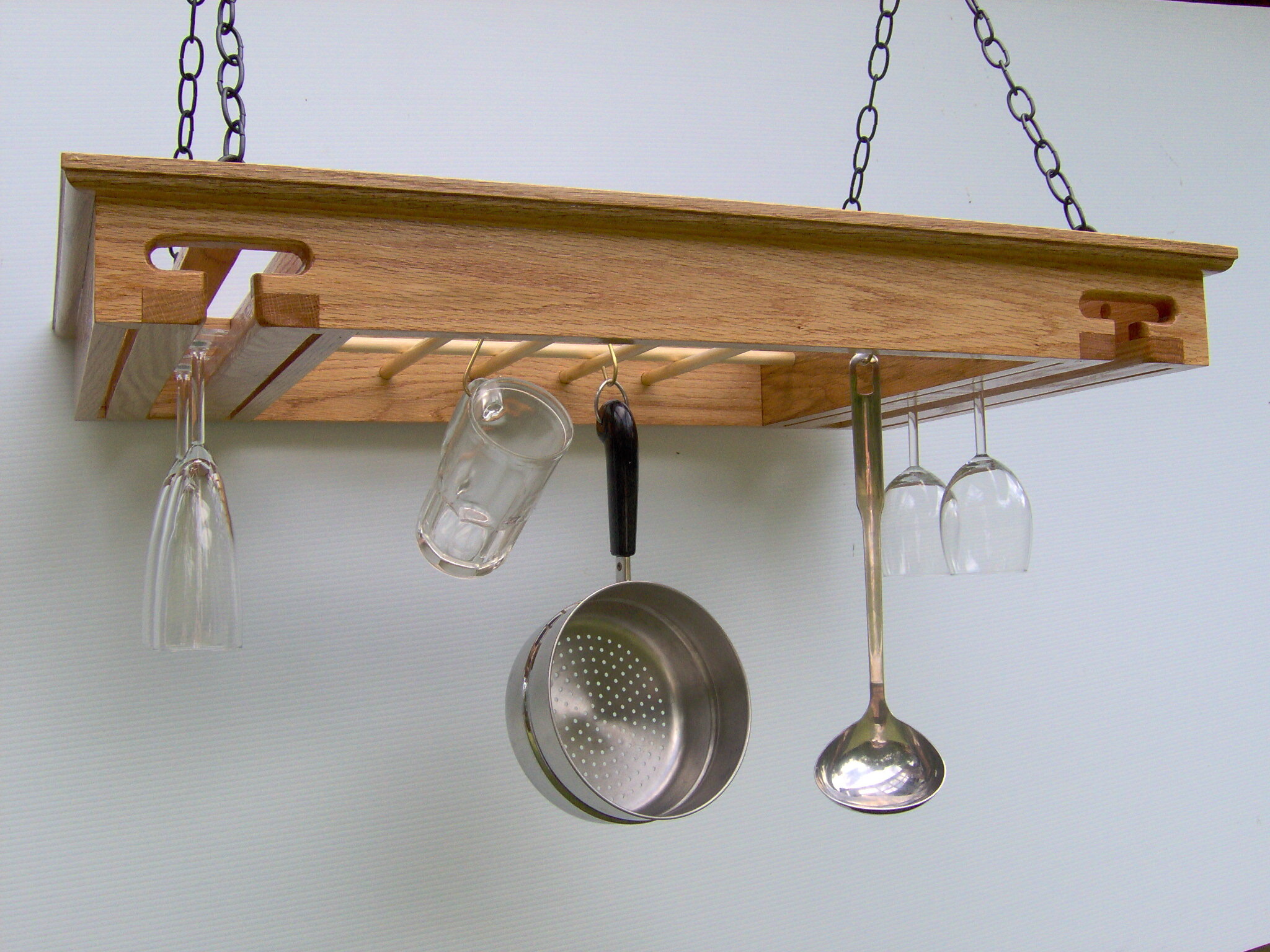 Euro And Brass Hanging Bar Pot Rack Cookware Home Kitchen