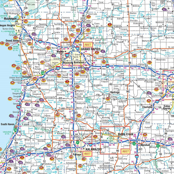 Universal Map Michigan Breweries And Wineries Map 40 X 28 Wayfair