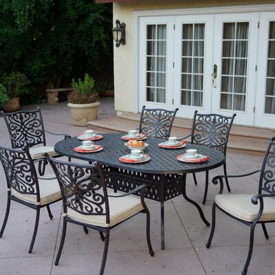 Astoria Grand Archway 6 Piece Dining Set with Cushions