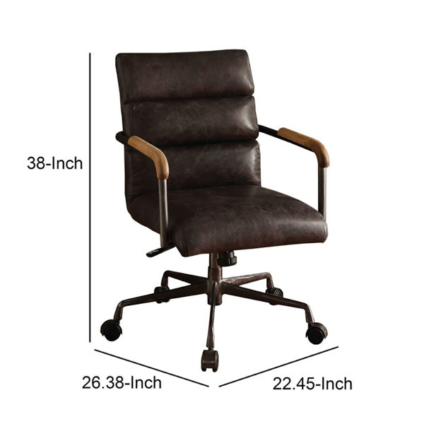 17 Stories Eastcotts Genuine Leather Task Chair Wayfair