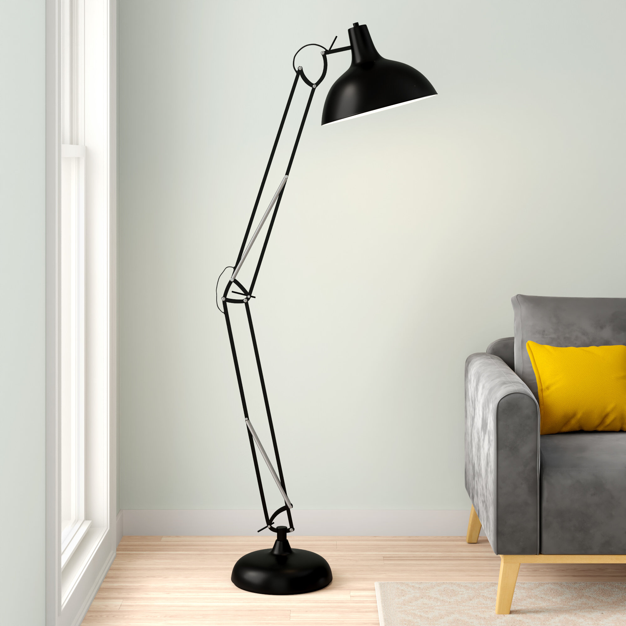 Hykkon Ashwell 180cm Reading Floor Lamp Reviews Wayfair Co Uk