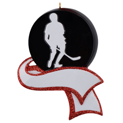 Hockey Man Hanging Figurine Ornament The Holiday Aisle Customize Yes