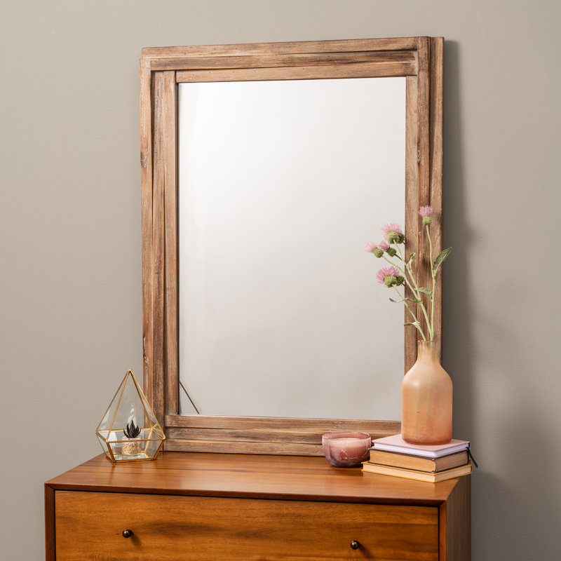 Loon Peak Jaylene Cabin Lodge Distressed Wall Mirror Reviews