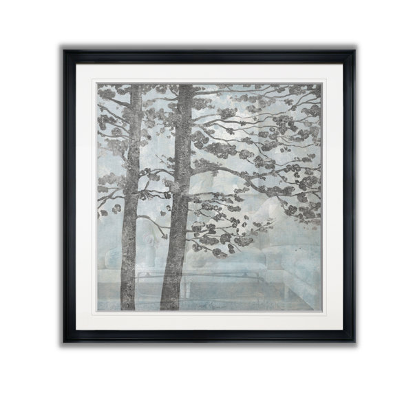 Red Barrel Studio Soft Silhouette Trees Oil Painting Print On