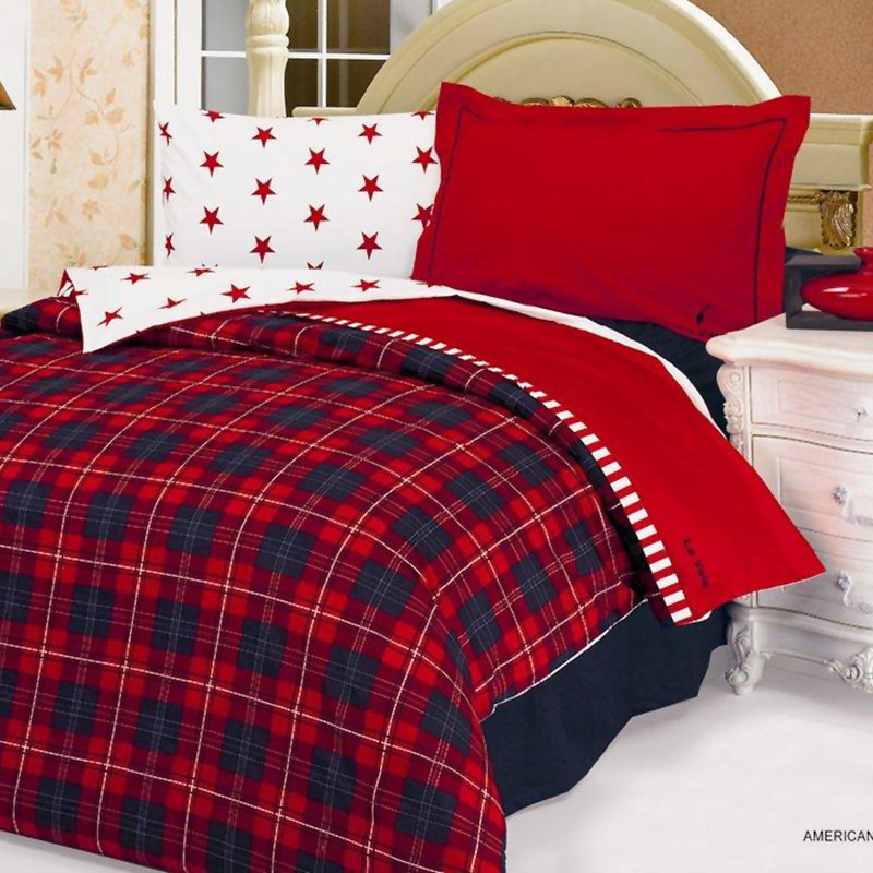Le Vele American Dream 4 Piece Twin Duvet Covet Set & Reviews Wayfair