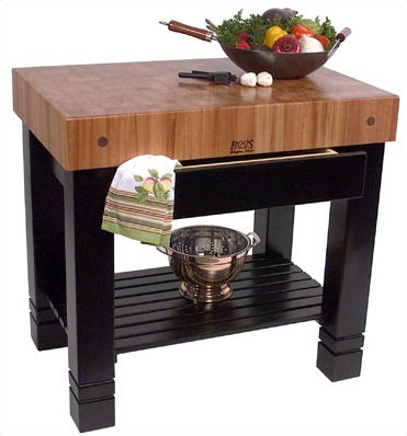 Rouge Et Noir Prep Table With Butcher Block Top By John Boos Amazing