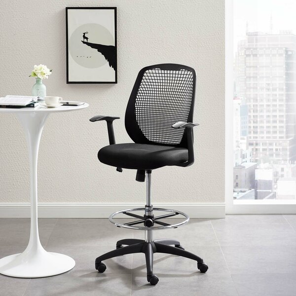 Claiborne Mesh Drafting Chair By Ebern Designs