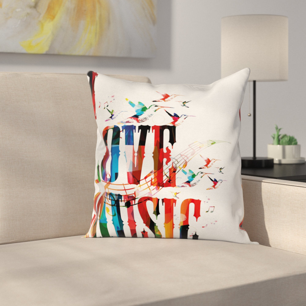 East Urban Home Modern Love Music Pillow Cover Wayfair