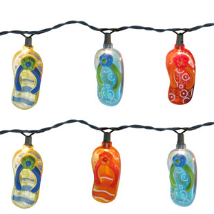Best Beach Sandal Flops 10 Light Novelty String Light By The Holiday Aisle Outdoor Lighting Beach Sandal Flops 10 Light Novelty String Light By The Holiday Aisle Outdoor Lighting