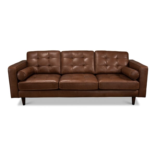 Barrasso Leather Sofa By Latitude Run