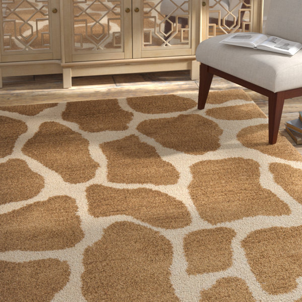 Dorthy Beige & Brown Area Rug by Bloomsbury Market