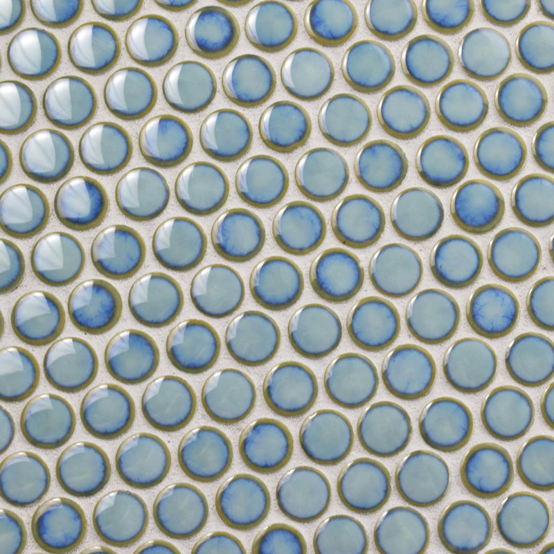 Penny 0 8 X Porcelain Mosaic Tile In Marine Reviews Penny 0 8 X Porcelain Mosaic Tile