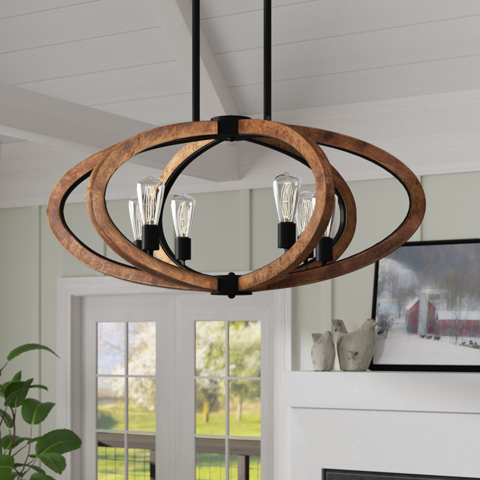 Orly 6 Light Candle Style Globe Chandelier Orly 6 Light Candle Style Globe Chandelier