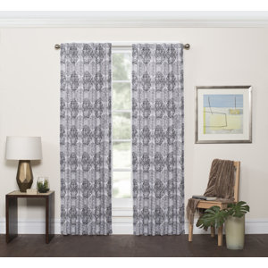 Drage Nature/Floral Room Darkening Rod Pocket Single Curtain Panel