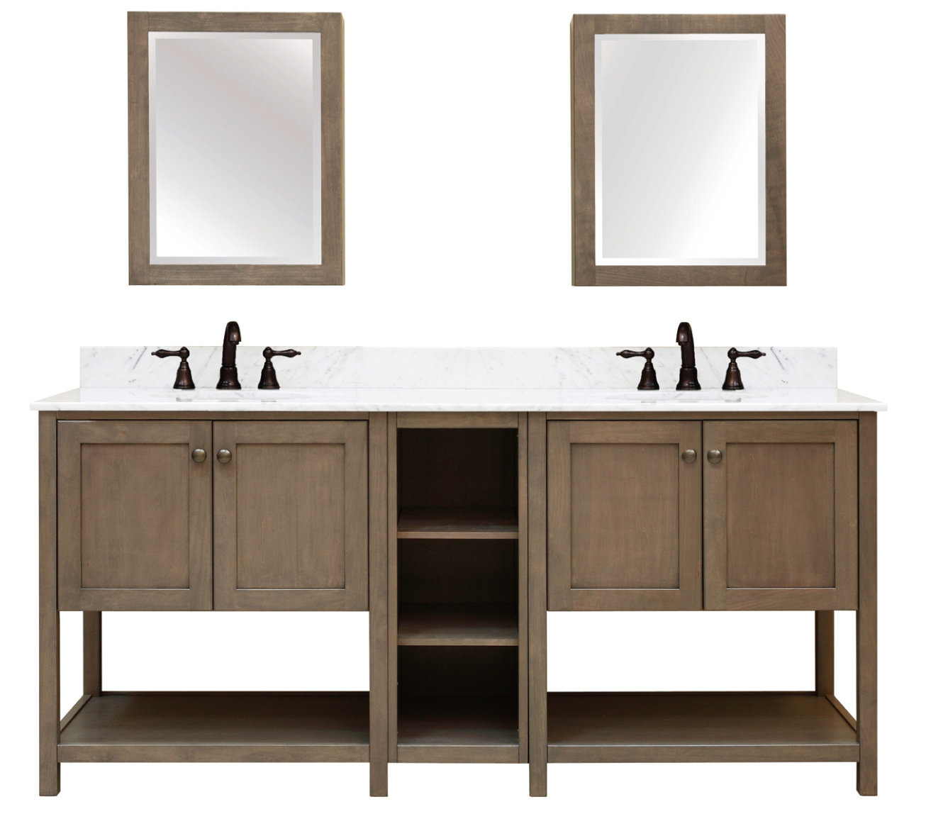 Aiden Bath 2 Shelf Modular Component For Double Bathroom Vanity Base Aiden Bath 2 Shelf Modular Component For Double Bathroom Vanity Base