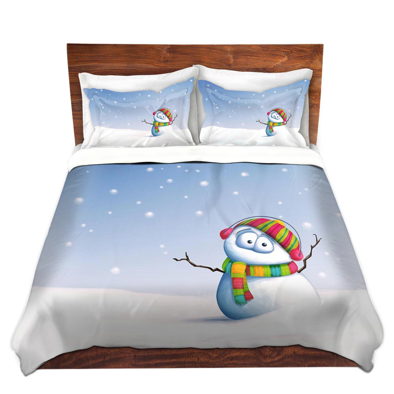 The Holiday Aisle Acker Tooshtoosh Snowman Microfiber Duvet Covers