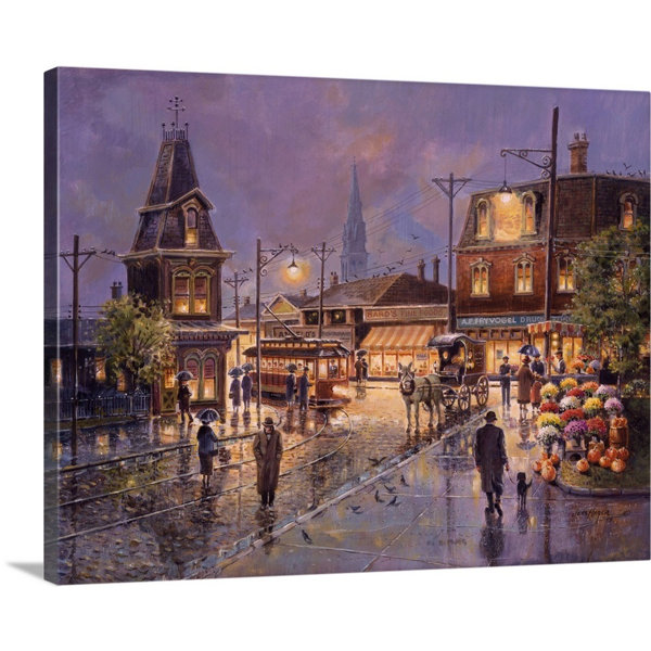 Winston Porter Rainy Night City Street By Jess Hager Painting