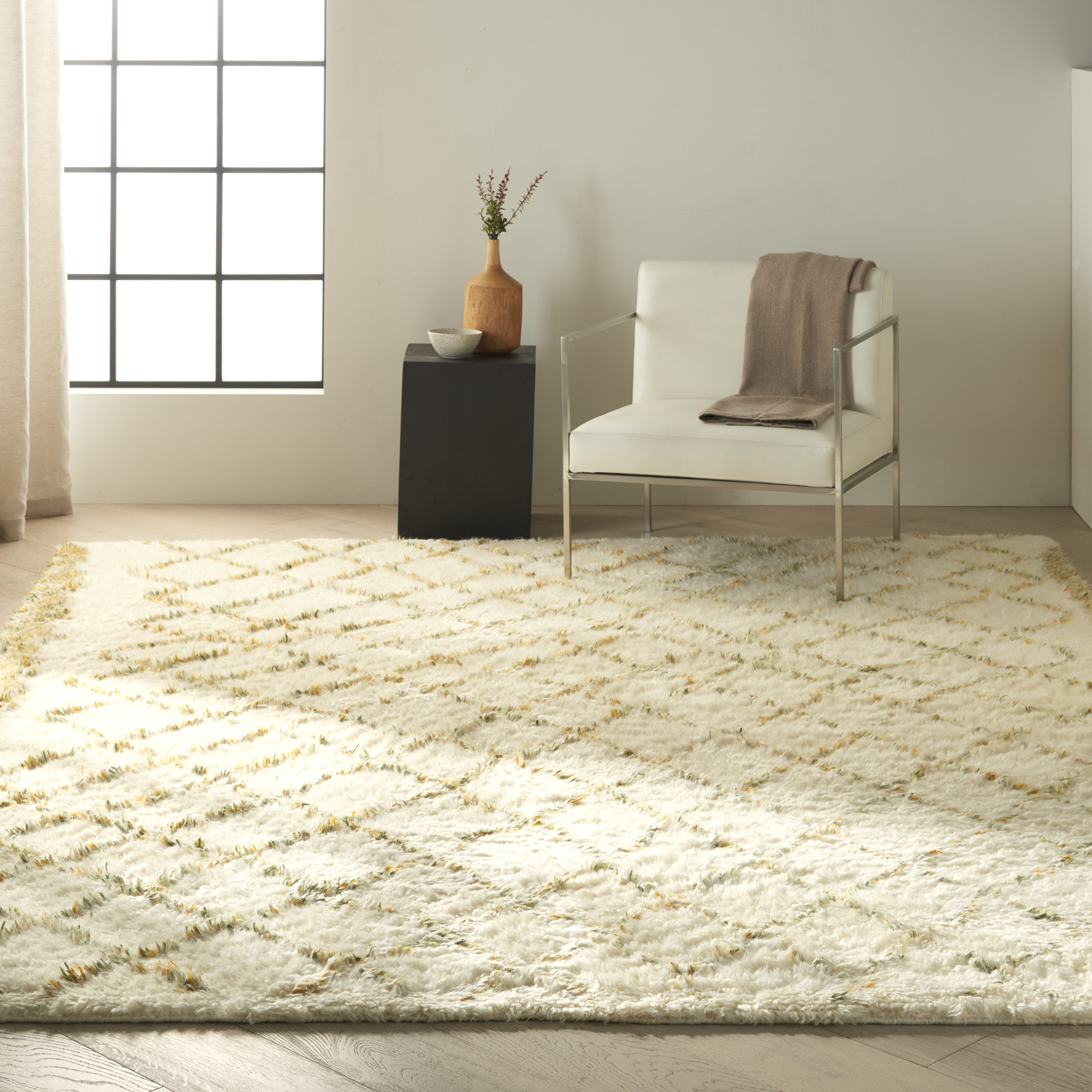 Calvin Klein San Antonio Contemporary Abstract Handmade Ivory Calvin Klein San Antonio Contemporary