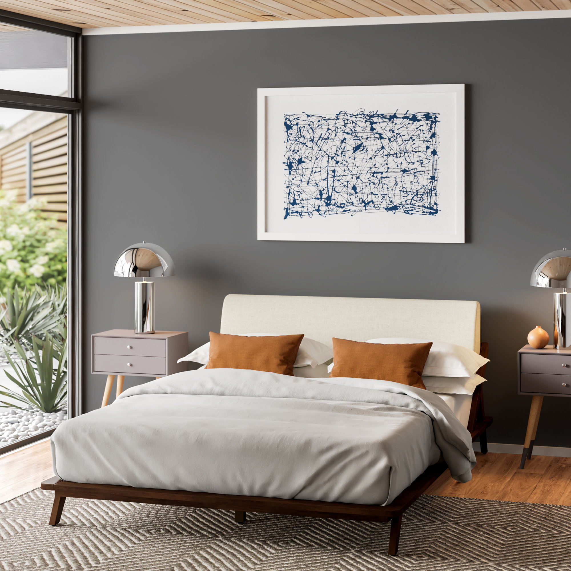 Kiana Queen Upholstered Platform Bed Reviews Allmodern