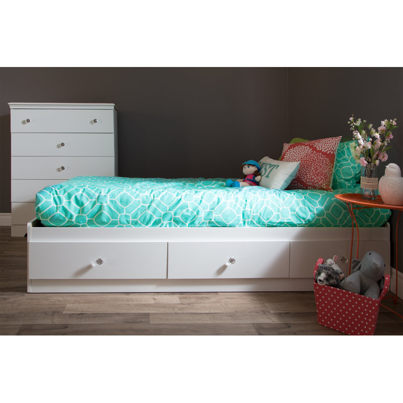 South Shore Crystal Twin Mate S Captain S Bed With Drawers