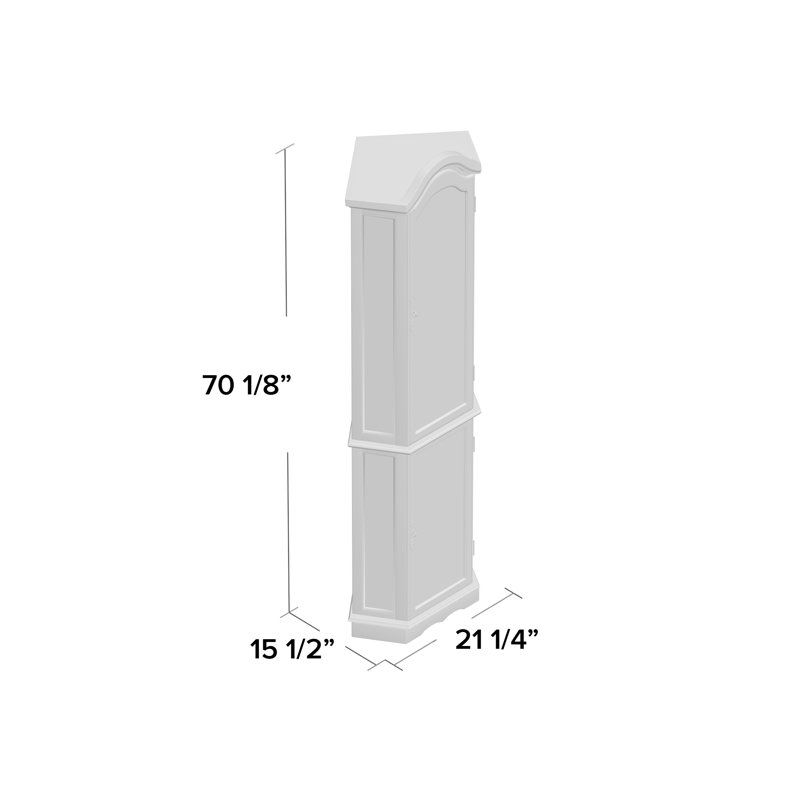 Astoria Grand Clayborne Floor Standing 5 Sided Lighted Corner