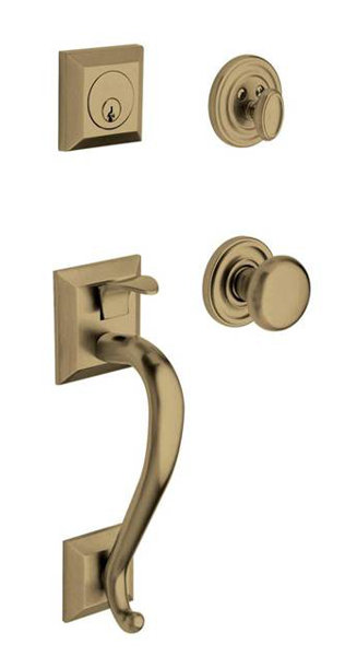 Madison Single Cylinder Handleset with Interior Knob and Sectional Trim by Baldwin