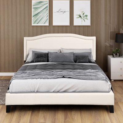Red Barrel Studioâ Dunaird Tufted Solid Wood And Upholstered Low Profile Standard Bed Red Barrel Studioâ Color Beige Size Full From Wayfair North America Daily Mail