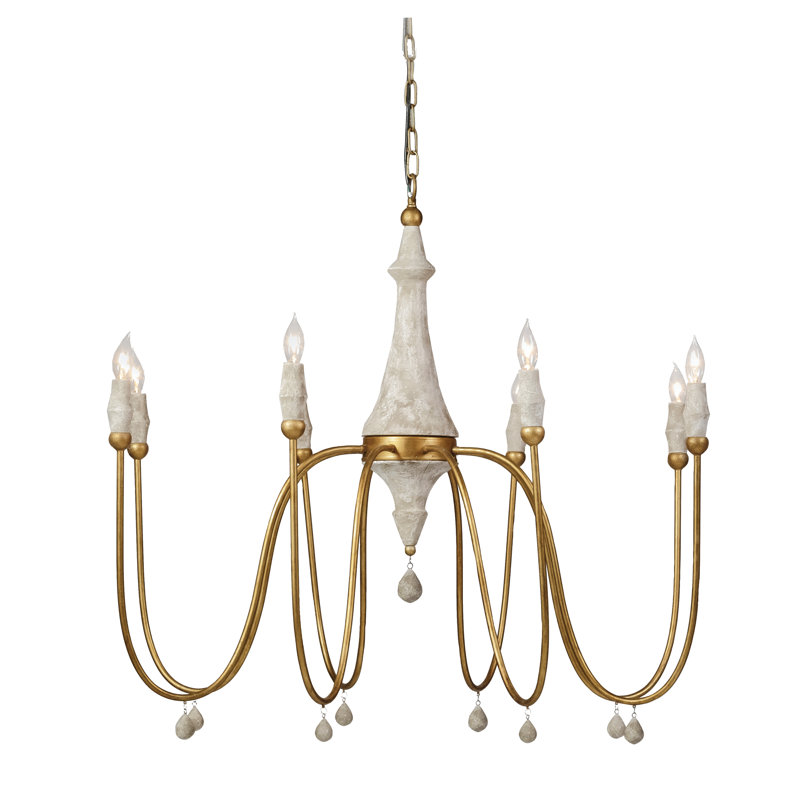 Gabby Clay 8 Light Candle Style Clic Traditional Chandelier Gabby Clay 8 Light Candle Style Clic